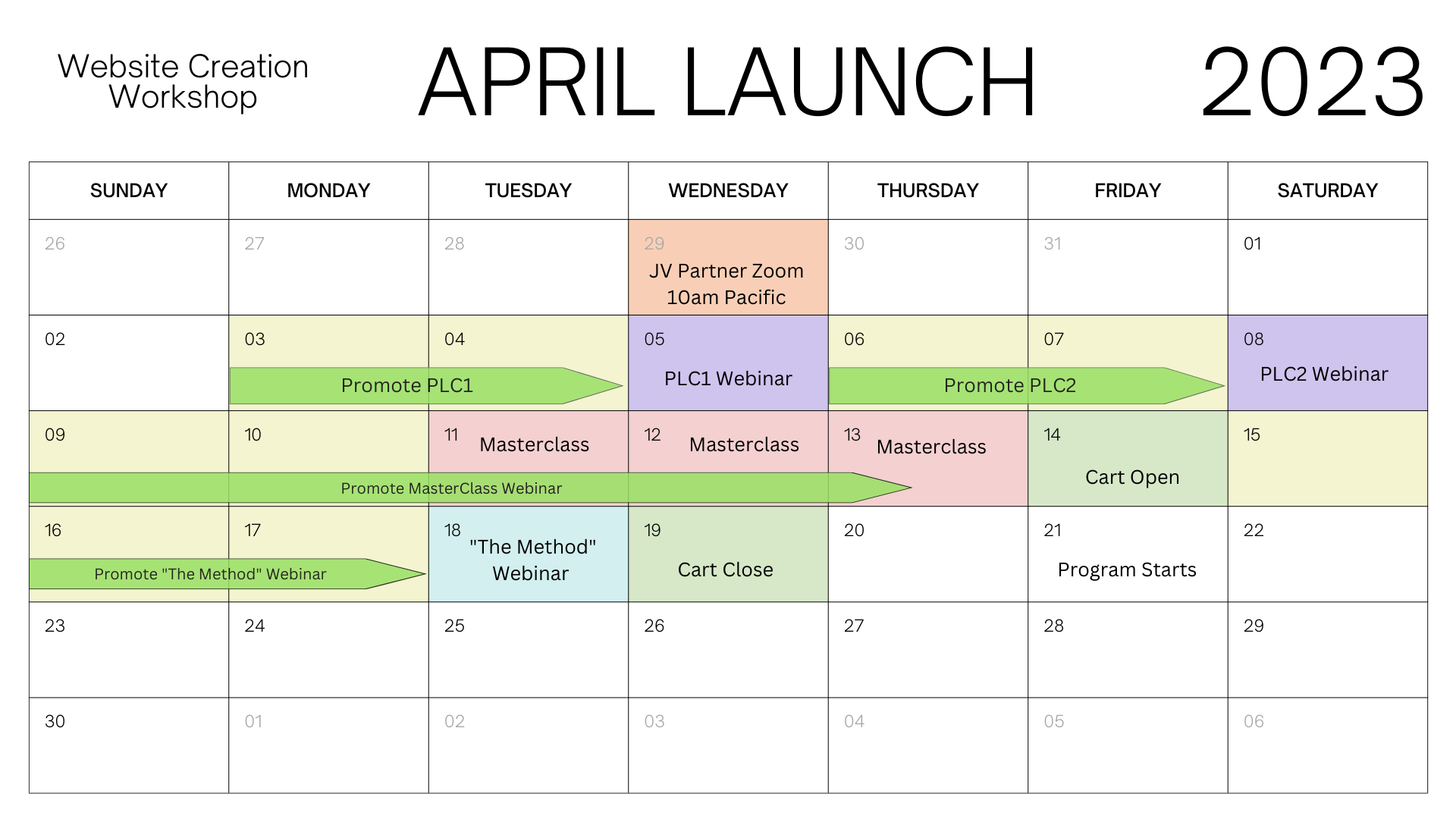 jv calendar spring 2023