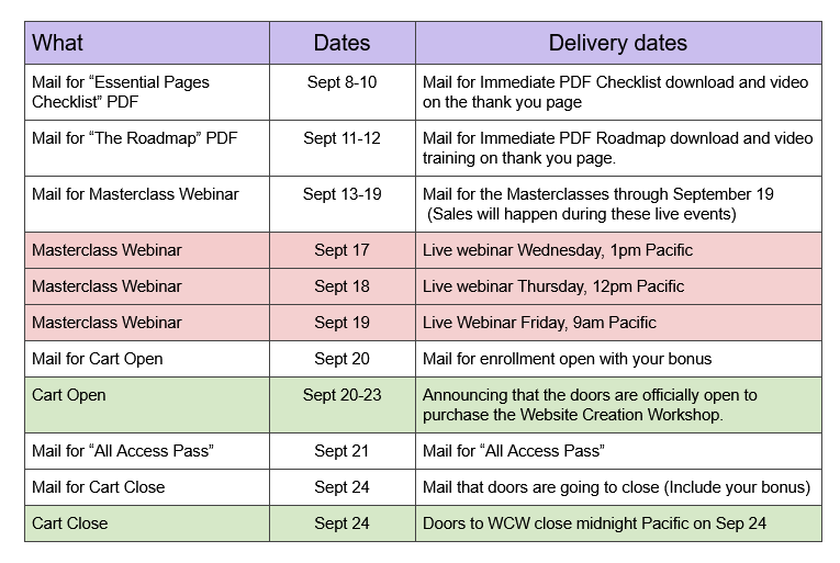fall 25 dates